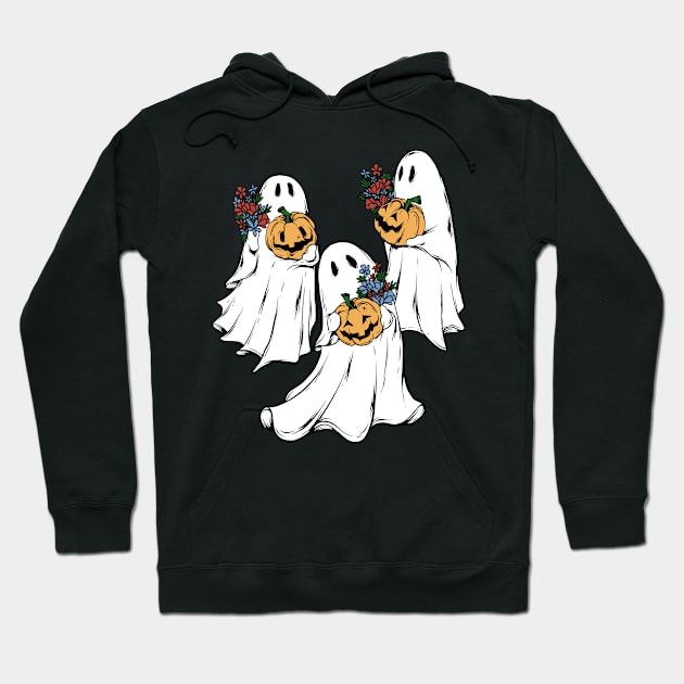 Happy Halloween Ghost Party Hoodie by Kali Space